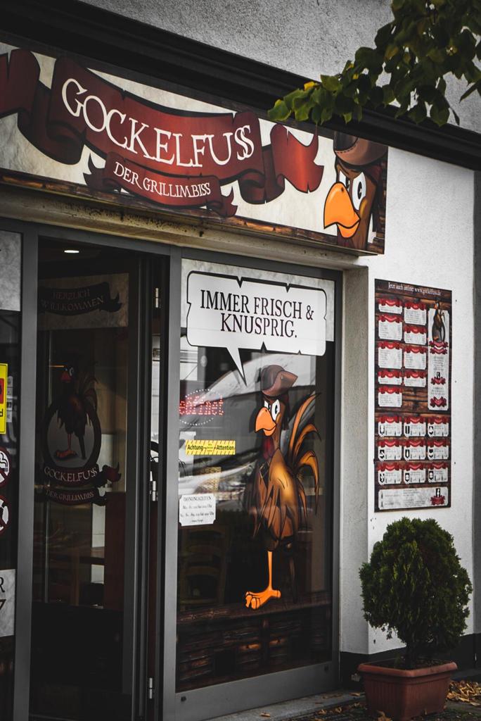 Außenansicht des Gockelfuss Grillimbiss in Hemer